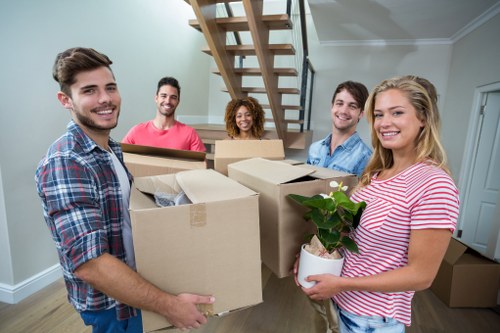 Fulham moving service handling boxes and furniture