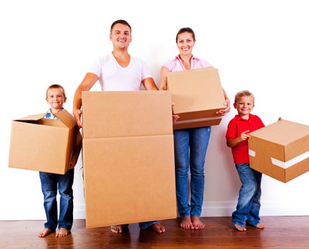 Sturdy cardboard boxes arranged for packing and boxes in Fulham