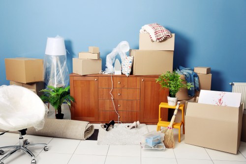 Local student removals planning in a Fulham street