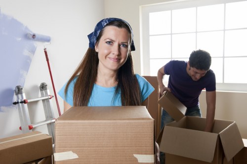 Fulham property move with furniture and boxes loaded into a van