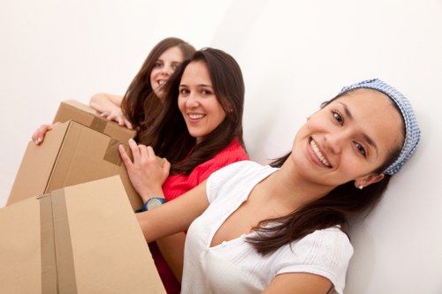 Trained removal staff using PPE