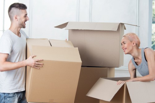 Moving boxes and household items from a flat in Fulham