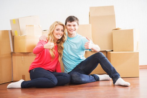 Local packing and unpacking team helping with a move in Fulham