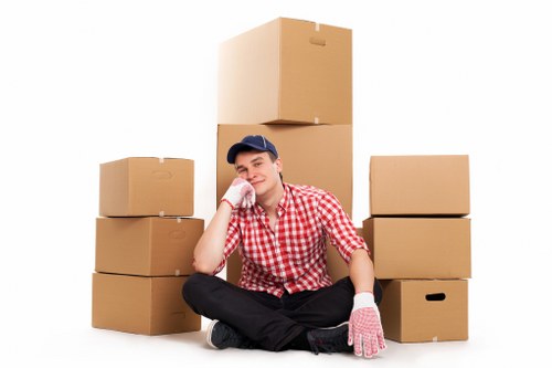 Risk assessed moving process inside a Fulham property with trained staff